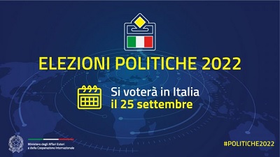 ELEZIONI POLITICHE 2022 - OPZIONE ESERCIZIO DIRITTO VOTO IN ITALIA ELETTORI RESIDENTI ESTERO
